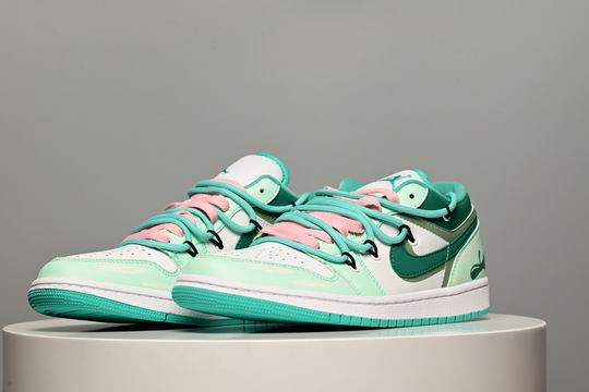 Cheap Air Jordan 1 Low Tony White Green Men's Women's Basketball Shoes-31 - Click Image to Close